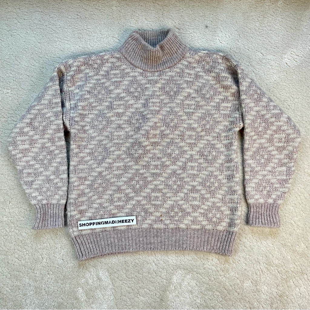 [L/44in] Vtg Jaeger Made In Great Britain 100% Wool Turtleneck Pullover Sweater